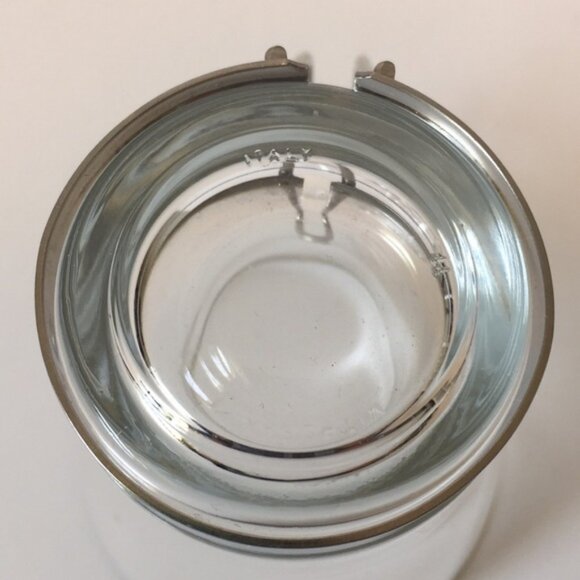 4 Vintage MCM VITROSAX Italy Glass Coffee Cappuccino Mugs Tea Cups Metal Handle - Picture 6 of 6